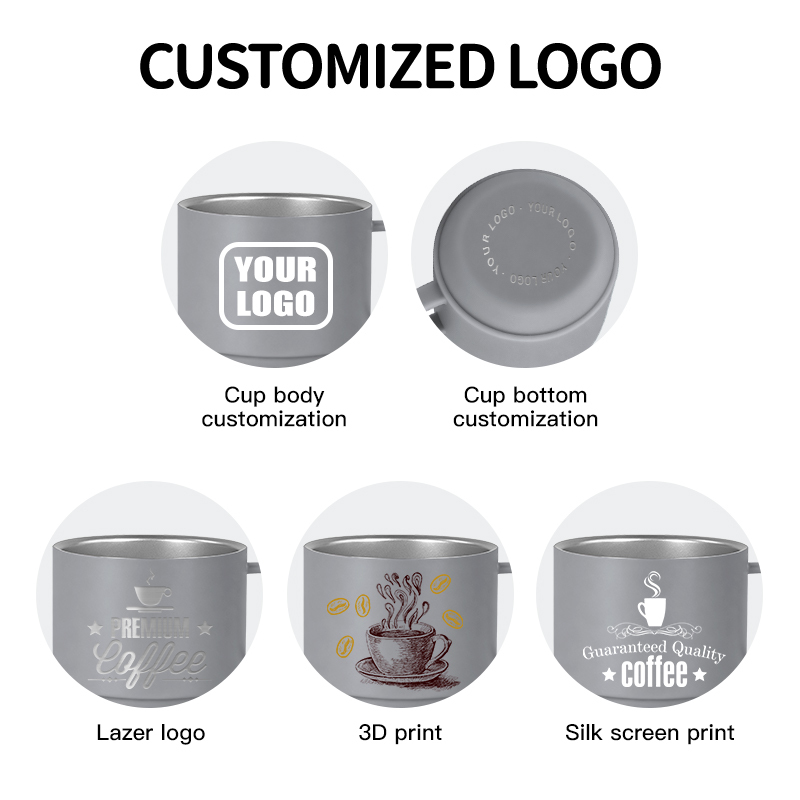 Minimalist Style 90ml/150ml Tumbler Stainless Steel Double Layer Mini Tumblers Factory Direct Tumbler Custom logo