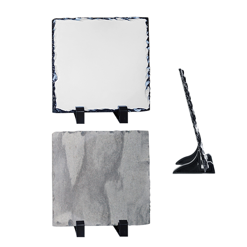 USA Warehouse Sublimation Slate Blanks 15*15cm Plaque Diy Picture Photo Rock Stone Slates Crafts Sublimation Photo Slate