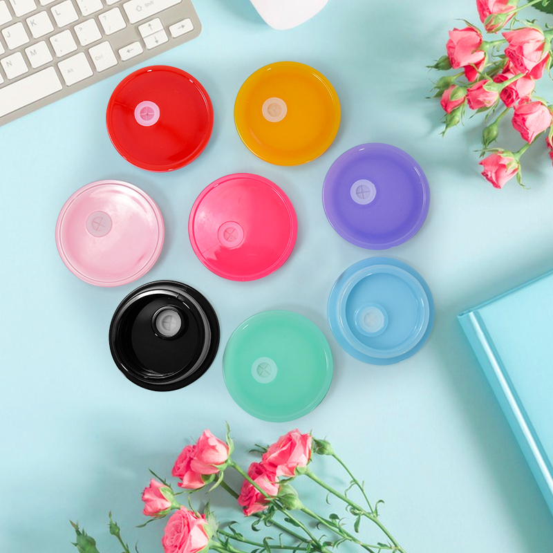 RTS US Warehouse 80pcs/ctn Colored Replacement Plastic Lids for 16oz Glass clear Frosted Cups Glass Can Tumbler Mugs Flask