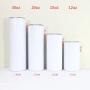 Factory Wholesale Sublimation White 12oz 15oz 20oz 30oz Straight Double Walled Vacuum Stainless Steel Tumbler with Slide Lid