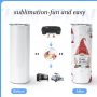 RTS USA Free Shipping 20oz Sublimation Blank Tumblers Bulk Flat Edge Skinny Straight Stainless Steel Blanks Cups Individual Box