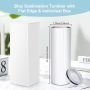 RTS USA Free Shipping 20oz Sublimation Blank Tumblers Bulk Flat Edge Skinny Straight Stainless Steel Blanks Cups Individual Box