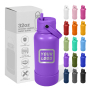Custom Logo 32oz Stainless Steel Drinking Bottle Insulated Cup Outdoor Sports Mug with Handle Rubber Bottom Straw Rotatable Lid