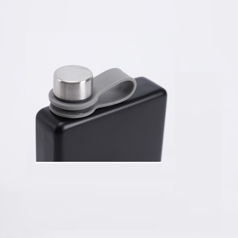 Custom 9oz Hip Flask Stainless Steel SS304 Spray Painted Whisky Flasks Square Portable  Flat Alcohol Outdoor Traveling Hip Flask