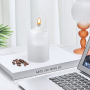Empty Sublimation Ceramic / Glass Candlestick Candle Jars for Making Candles for Heat Press Printing DIY