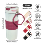 In Stock 20oz/600ml Double-Walled Stainless Steel Students Teens Travel Tumbler with Rope New Design with Straws