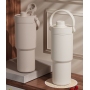 New 735ml Tumbler Portable Coffee Mug Stainless Steel Vacuum Powder Coated Outdoor Water Bottle with Handle Leak Proof  Lids