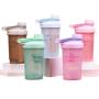 Custom logo Wholesale 500ml Plastic sealed Fitness Sports Water Mixing Cup BPA-Free PP Shaker Bottle with New Handle Lid
