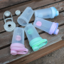 Custom logo Wholesale 500ml Plastic sealed Fitness Sports Water Mixing Cup BPA-Free PP Shaker Bottle with New Handle Lid