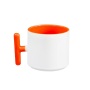 T Shape Handle Ceramic Mug 8oz Inner Color Coffee Mugs Custom Logo Water Cup Printed Sublimation Ceramic Mug for DIY Printing