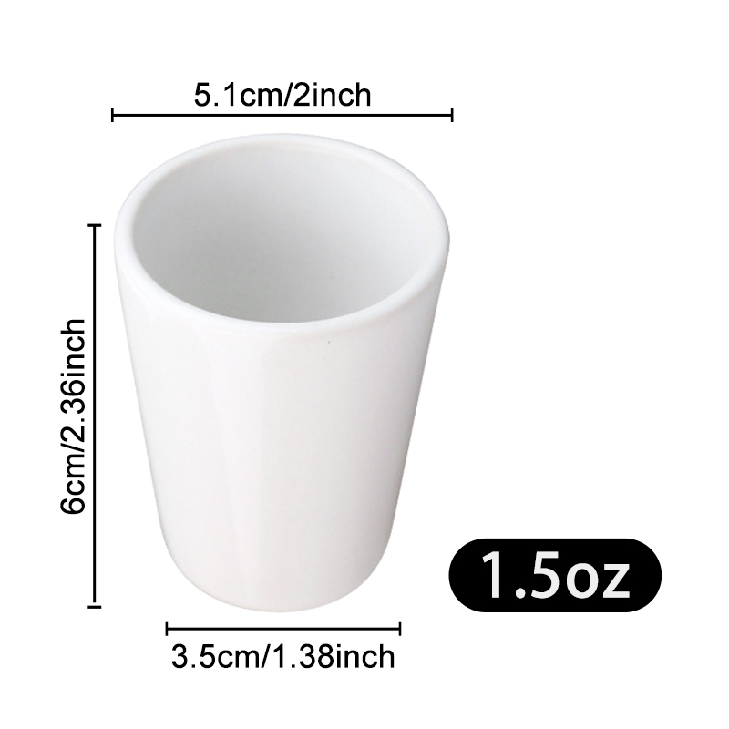 Sublimation Blanks Transfer Printing 1.5oz Ceramic Shot Glass Blank Ceramic White Mug Wine Whiskey Cup