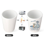 Sublimation Blanks Transfer Printing 1.5oz Ceramic Shot Glass Blank Ceramic White Mug Wine Whiskey Cup