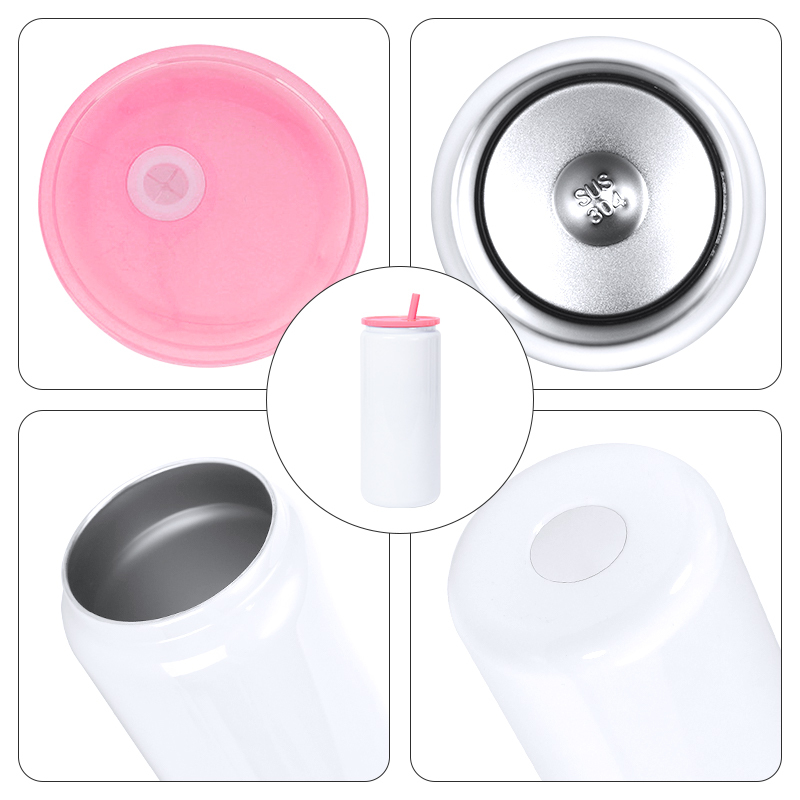 RTS 25pcs/ctn 16oz Sublimation Blank Tumbler Double Walled Metal Cup Stainless Steel SS304 Water Bottle Vacuum Can
