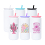 RTS 25pcs/ctn 16oz Sublimation Blank Tumbler Double Walled Metal Cup Stainless Steel SS304 Water Bottle Vacuum Can