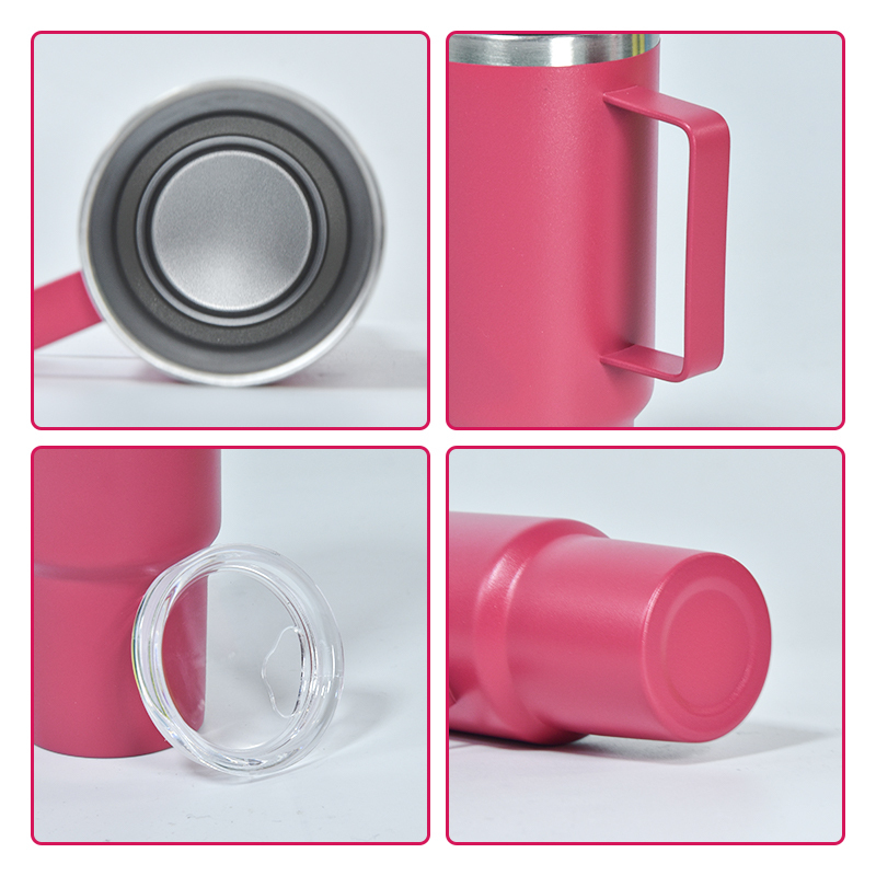 Custom Logo 3oz 4oz 5oz Mini Shot Glass Tumbler Double Wall Stainless Steel Insulated Cup with Metal Straw Lid and Handle