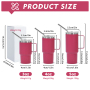 Custom Logo 3oz 4oz 5oz Mini Shot Glass Tumbler Double Wall Stainless Steel Insulated Cup with Metal Straw Lid and Handle