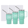 Custom Logo 3oz 4oz 5oz Mini Shot Glass Tumbler Double Wall Stainless Steel Insulated Cup with Metal Straw Lid and Handle