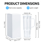 RTS Hole Pre-drilled Mug with Handle Unbreakable 40oz Double Wall Transparent Clear Acrylic Snow Globe Tumbler Bottle BPA Free