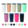 Custom 20oz Tumbler Vacuum Insulated Travel Mug Powder Coated Black and Gold Copper Plated Tumbler 20oz for Engraving