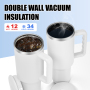 RTS US 20pcs/ctn 40 oz Tumbler with Handle, Insulated Tumblers with Lid and Straw, Large Metal Sports Water Bottle Jug