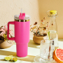 New Custom Plating 40oz Tumbler with Handle H1.0 H2.0 H3.0 Insulated Cup Reusable 304 Stainless Steel Water Bottle Travel Mug