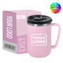 Taza Para Llevar Botellas De Agu 16oz Office Cup Travel Mug  Inner Stainless Steel Outer Plastic Travel Mug with Sliding Lid