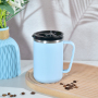 Taza Para Llevar Botellas De Agu 16oz Office Cup Travel Mug  Inner Stainless Steel Outer Plastic Travel Mug with Sliding Lid