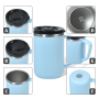 Taza Para Llevar Botellas De Agu 16oz Office Cup Travel Mug  Inner Stainless Steel Outer Plastic Travel Mug with Sliding Lid