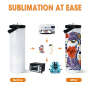 Blank 20oz Sport Lid Skinny Sublimation Tumbler Straight Stainless Steel Tumbler with Screw Handle Lid