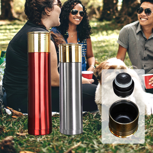 Wholesale and Custom logo 500ml and 1000ml Insulated 304 Bullet Stainless Steel Tumbler Creative Design