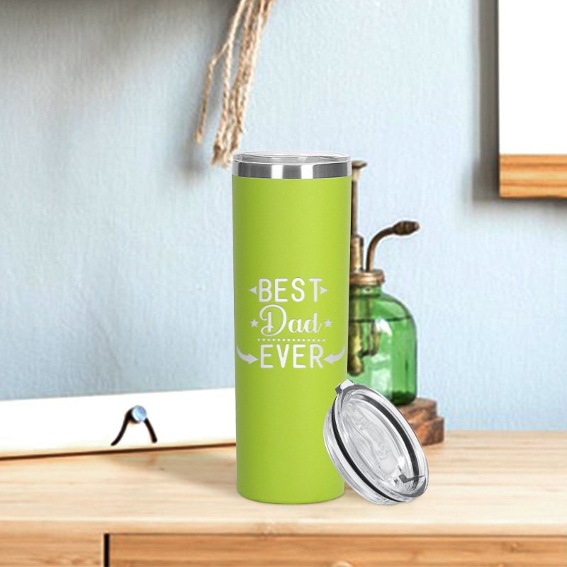 20oz Double Wall Vacuum Insulated Stainless Steel Tumbler Anti-Slip Handgrip Leak-Proof Lid Portable Design for Hot/Cold Drinks