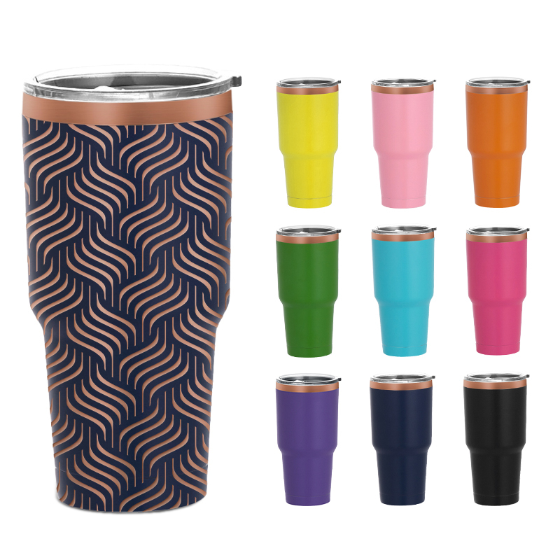Vasos Termicos Coffee Thermoses Custom Laser Edelstahl Schwarz 30oz Custom Insulated Tumbler 30 oz Tumbler Stainless Steel Cup