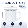 RTS Sublimation Mug for Coffee Personalized Camping Mug Enamel Custom Logo Travel Enamel Coffee Cup 12pcs/Pack