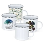 RTS Sublimation Mug for Coffee Personalized Camping Mug Enamel Custom Logo Travel Enamel Coffee Cup 12pcs/Pack