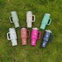40oz H2.0 Stainless Steel Vacuum Insulated Laser Logo Cow Head Tumblers Western Coffee Mug