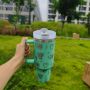 40oz H2.0 Stainless Steel Vacuum Insulated Laser Logo Cow Head Tumblers Western Coffee Mug