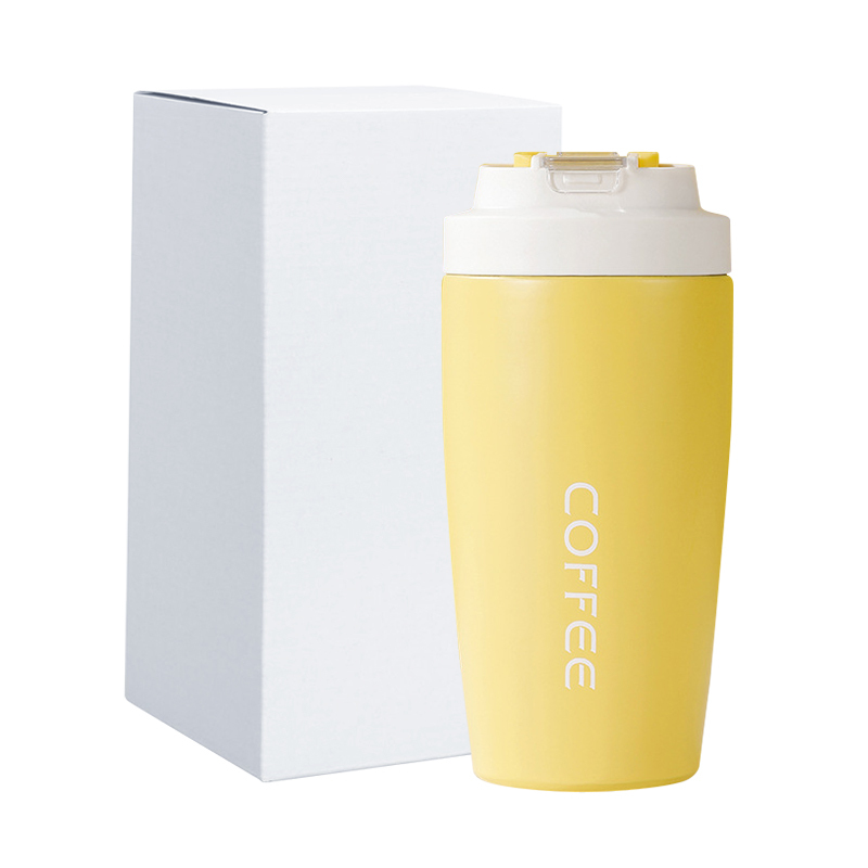 New Design 12oz Double Wall Stainless Steel Travel Coffee Mug Vacuum Insulated 350ml 500ml Tumbler with 2in1 Lids