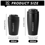 New Design 12oz Double Wall Stainless Steel Travel Coffee Mug Vacuum Insulated 350ml 500ml Tumbler with 2in1 Lids