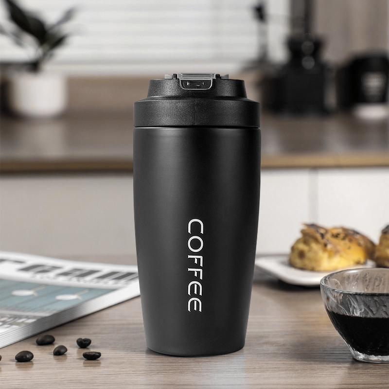 New Design 12oz Double Wall Stainless Steel Travel Coffee Mug Vacuum Insulated 350ml 500ml Tumbler with 2in1 Lids
