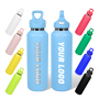 New Custom One-Touch Open 18oz Thermoses 304 Stainless Steel Vacuum Insulated Sports Bottle 24hr Thermal Retention Hand Grip