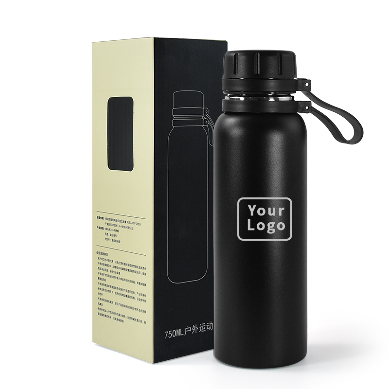 Factory 500ml 750ml 1000ml Customization Powder Coated Therms Cups Double Walled Stainless Steel 304 Sports Water Bottle