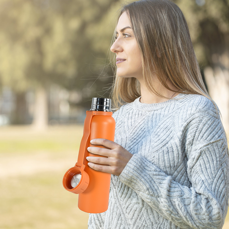 Factory 500ml 750ml 1000ml Customization Powder Coated Therms Cups Double Walled Stainless Steel 304 Sports Water Bottle