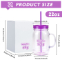 Pre-Drilled 22oz Snow Globe Tumbler UV DTF Glitter DOUBLE WALL Acrylic Mason Jar DIY Personalized Mason Jar Snow Globe Bottle