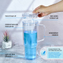 Custom 40oz Acrylic Snow Globe Tumbler Bottle Cup Pre-drilled Plastic Mugs Double Wall Bottle DIY Hole & Plug