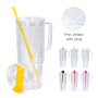 Custom 40oz Acrylic Snow Globe Tumbler Bottle Cup Pre-drilled Plastic Mugs Double Wall Bottle DIY Hole & Plug