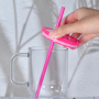 Stocked 20oz Clear Plastic Tumbler Colorful Lid UV DTF Sticker Wrap Coffee Cup 600ml Plastic Travel Mug With Handle Straw