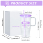 Stocked 20oz Clear Plastic Tumbler Colorful Lid UV DTF Sticker Wrap Coffee Cup 600ml Plastic Travel Mug With Handle Straw