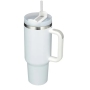 12pcs/ctn RTS Stocked H2.0 40oz Powder Coated Travel Mug W/ Handle Stainless Steel 40 oz Tumbler for Laser Printing