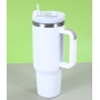 12pcs/ctn RTS Stocked H2.0 40oz Powder Coated Travel Mug W/ Handle Stainless Steel 40 oz Tumbler for Laser Printing