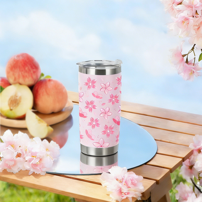 20oz Bulk Tumblers Insulated Double Wall Travel Coffee Mugs Durable Powder Coated Stainless Steel Tumblers with Lid and Straw